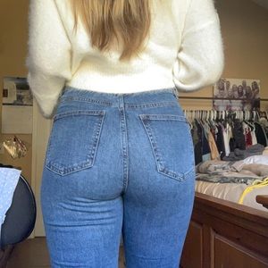 high waisted jeans